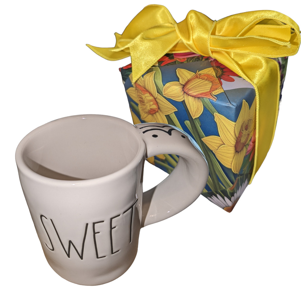 Rae Dunn SWEET Mug with Wide Decorative Handle - Gift Wrapped!